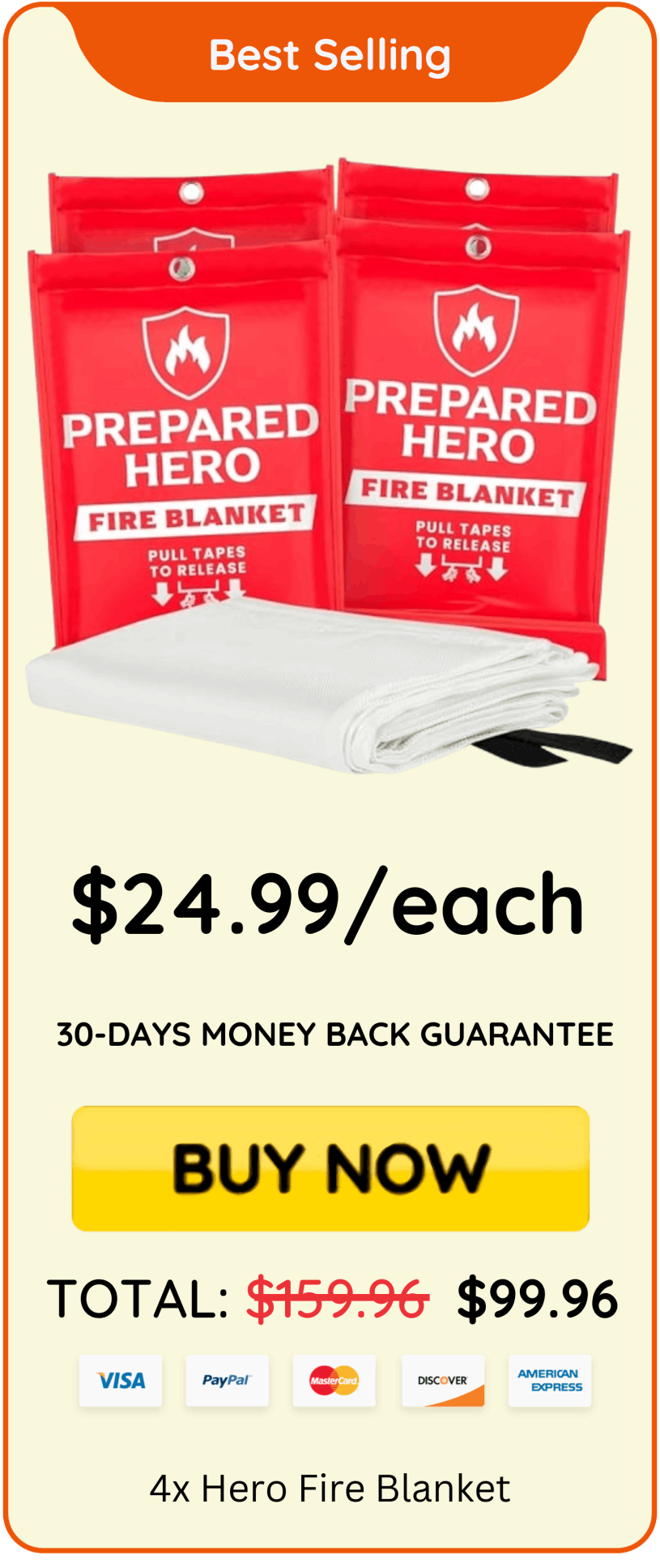 Prepared Hero Fire Blanket offer price 