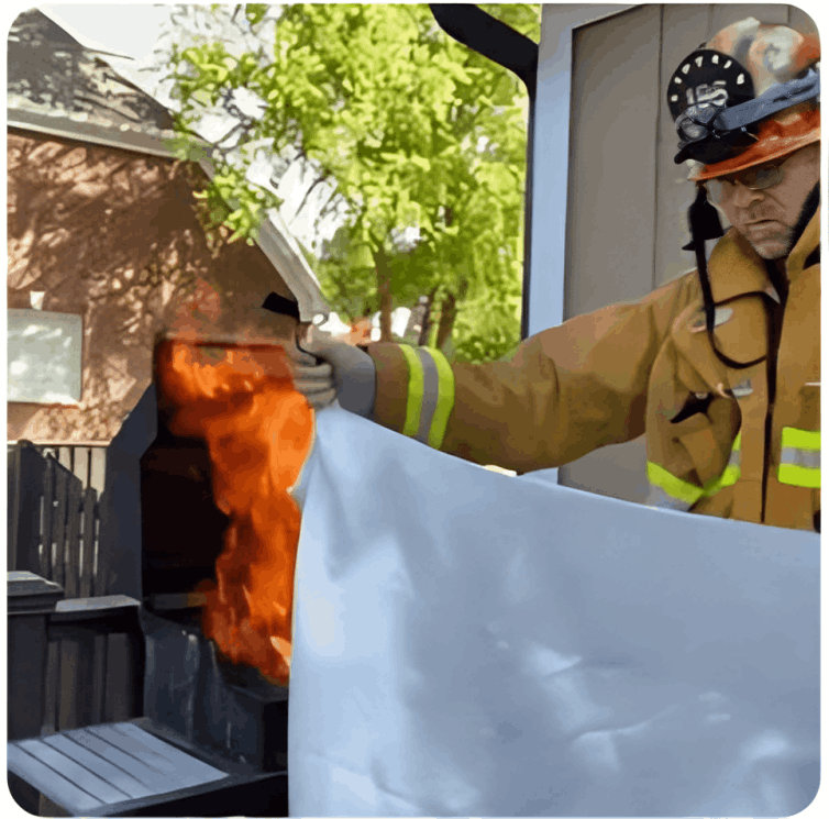 How to Use Prepared Hero Fire Blanket