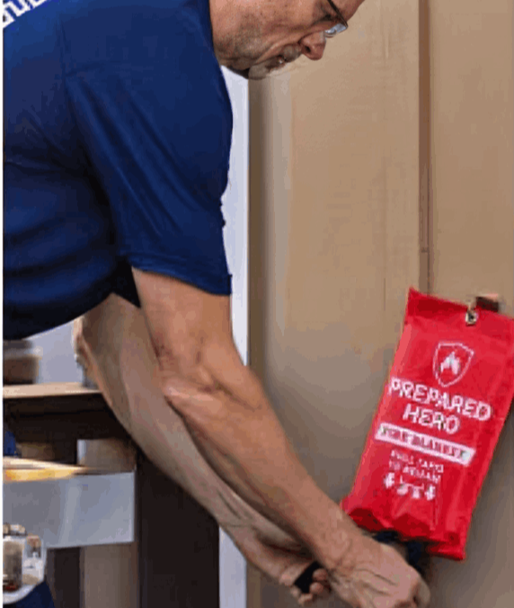 Prepared Hero Fire Blanket user Bob C.