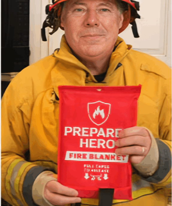 Prepared Hero Fire Blanket user George T.